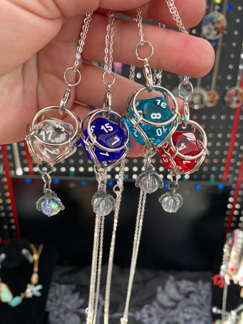 DND Dice D20 Necklace Multi Colors/roll Playing Game Dice Jewelry - Etsy