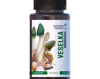 Phallus Impudicus, 120 capsules. Mushroom  Veselka . Natural, ECO 100% Organic