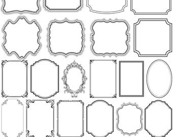 Classic Frames SVG Bundle, Decorative Label Borders (Instant Download)