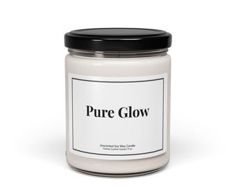 Unscented soy candle