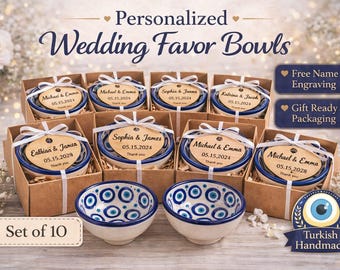 Handbemalte türkische Keramikschalen, Boho-Schüssel, Hochzeitsgeschenkschale