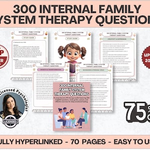 Ensemble IFS, fiches de travail sur les systèmes familiaux internes, aide-mémoire IFS, exercice de cartographie des pièces, travail sur les pièces, questions sur la thérapie, cartes mémoire IFS
