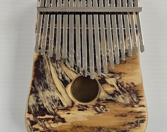 kalimba personalizada de madera exótica reciclada