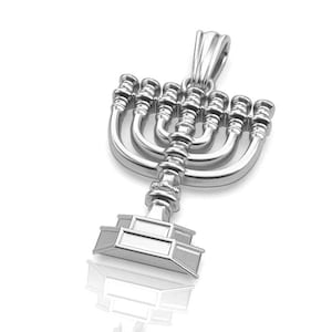 925 Silver Jewish Pendant, Menorah Pendant,Jerusalem Pendant