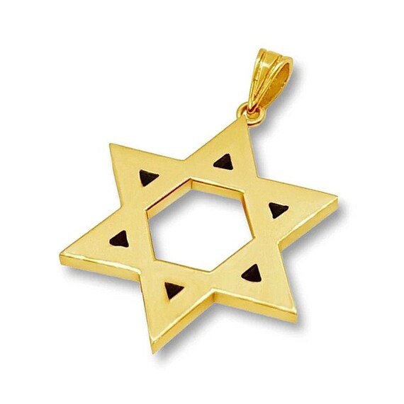 14k Gold Star of David Pendant Necklace magen David Pendant