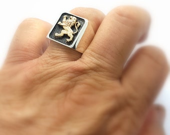 Coin Ring Lion Of Judah Ring Amazon 9k Gold 925 Sterling Silver