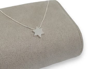 Tiny 14K Gold Star of David Pendant,Jewish Star Pendant,Bat Mitzvah Gift