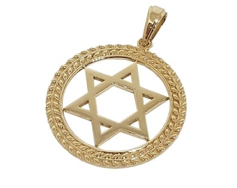 14k Gold Star of David Pendant