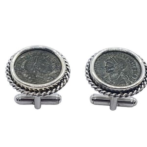 925 Silver Constantine Coin Cufflinks,Cufflinks For Men,One of A kind Cufflinks,Hand made Cufflinks,Unique Israel Coin