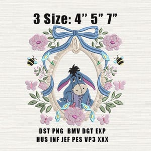 Eeyore Machine embroidery, Winnie pooh and friends Embroidery designs, Winnie Pooh Tiger Eeyore Piglet, Digital Download for Shirt
