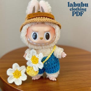 Labubu chlothes Outfit Pattern-LabubuHawaiianstyle Outfit-easy crochet pattern-LABUBU for Gift