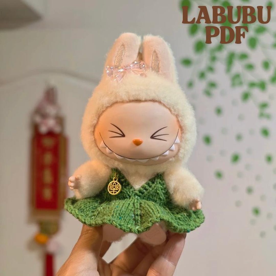 Padrão de roupa Labubu Chlothes - Labubu Vestido verde fofo para bebê ...