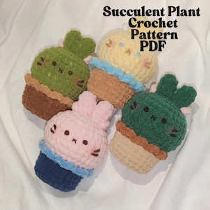 Crochet succulent toy pattern - Mini Crochet toy Cactus - Easy Amigurumi DIY Project for Beginners - for Home Decor or as a Gift - PDF