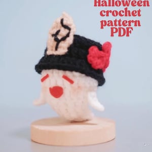 Mini Cute Ghost Crochet Pattern/Halloween Ghost Crochet/No Sew Halloween Amigurumi Patterns/Crochet Ghosts/halloween toys crochet