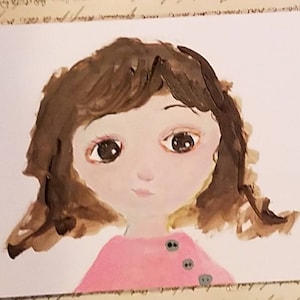 8x6 Hilary an Original Painting in Acrylic