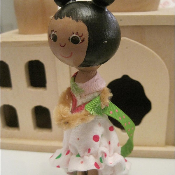 Cake Topper Clothespin Doll