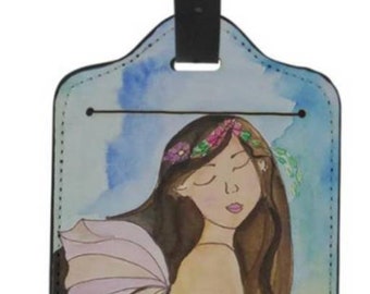 Ailsa the fairy Luggage Tag, Id Holder Pocket, Baggage, Identification, Travel Tag, Travel, Gift, Leather Id Holder