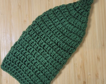 Little Elf Hat, NB-3m, Green Crochet, Yarn Arts by Grandma Betty