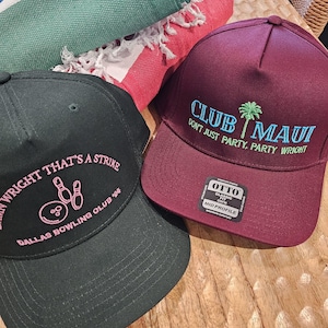 Custom Embroidered 5-Panel Hat, Custom Design, Custom Embroidery
