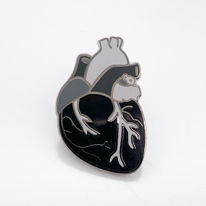 Goth Anatomical Heart Enamel Pin