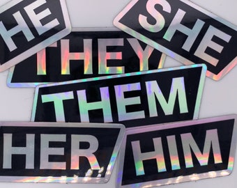 Pronouns Stickers Ask Me About My Pronouns Sticker She Her - Etsy
