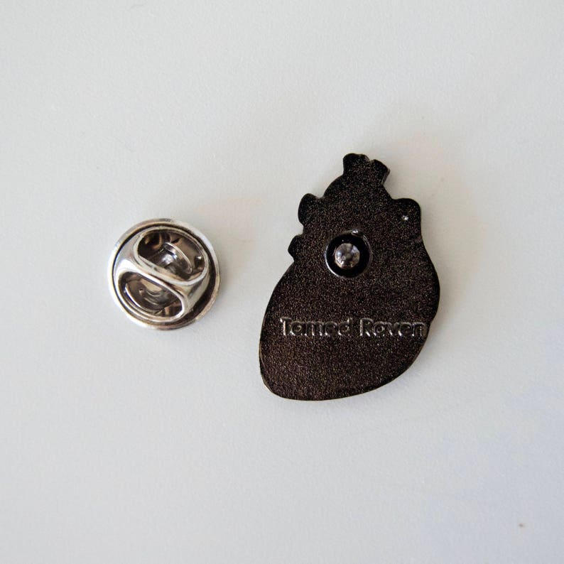 Gay Pride Rainbow Anatomical Heart Enamel Pin image 7