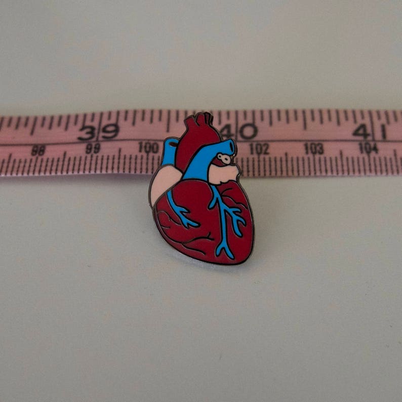 Gay Pride Rainbow Anatomical Heart Enamel Pin image 5