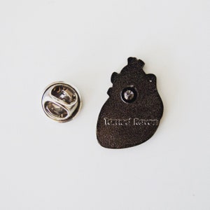 Goth Anatomical Heart Enamel Pin image 2