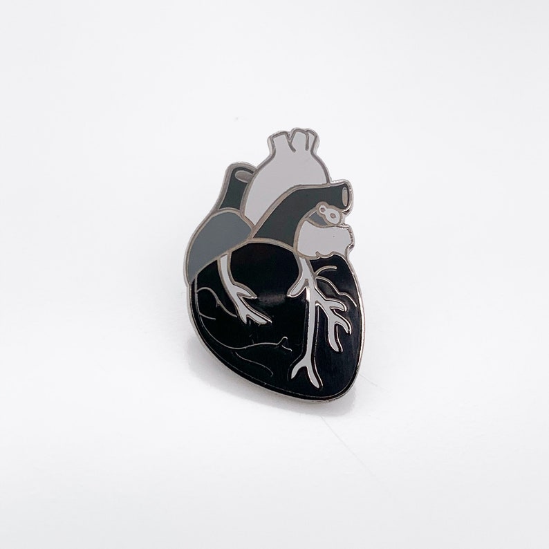 Goth Anatomical Heart Enamel Pin image 1