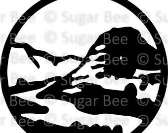 Glacier National Park GLAC SVG png studio3 file, Cutfile, Vector, Clipart