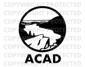 Acadia National Park ACAD SVG png studio3 file, Cutfile, Vector, Clipart