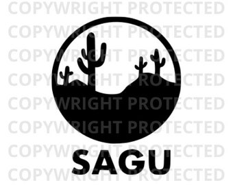 Saguaro National Park SAGU SVG png studio3 file, Cutfile, Vector, Clipart