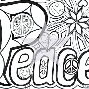 Peace Colouring Page