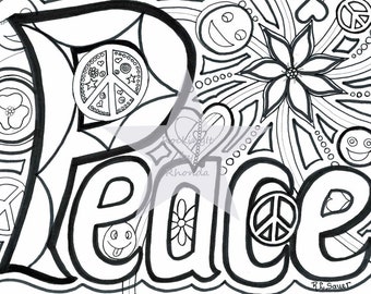 Peace Colouring Page