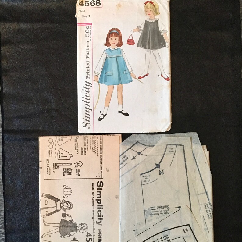 Vintage Simplicity 4568, Size 3 Child's Jumper and Blouse pattern from 1962 image 3