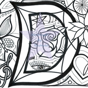D Colouring Page