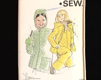RARE Kwik Sew 758, Girls’ Ages 10-12-14 Ski Suit, Vintage Sewing Pattern from the 1970s