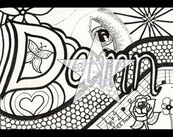 D@mn Colouring Page for Adults