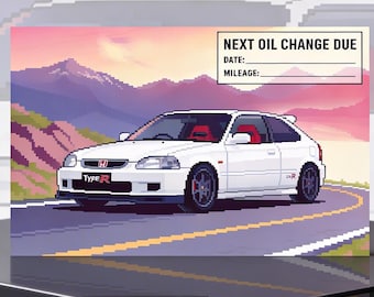 JDM Car Sticker - Service Reminder Stickers : Honda Civic