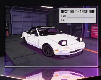 Custom JDM Service Reminder Stickers : Miata