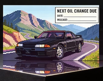 JDM Car Sticker - Service Reminder Stickers : Nissan Skyline R32