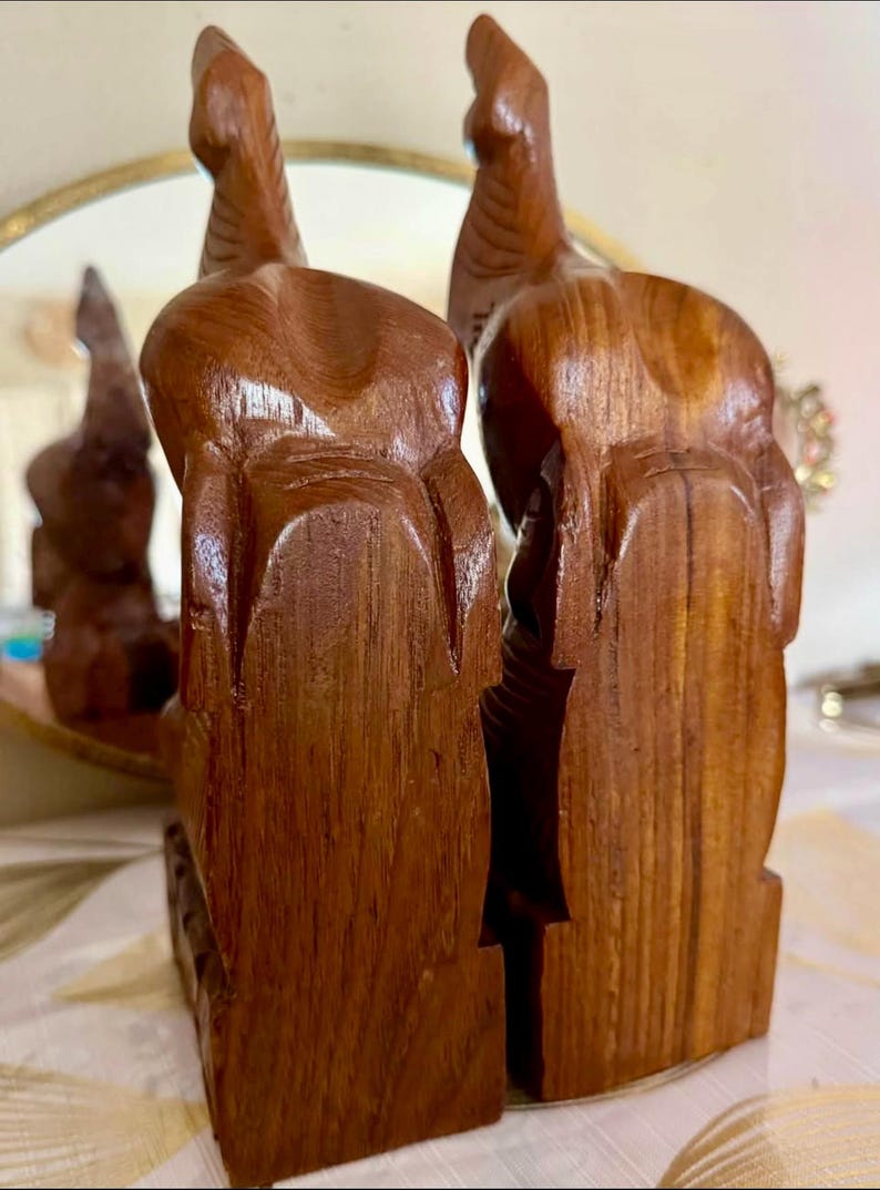 Gorgeous 1980s Teak Wooden Elephant Bookends - Set of 2 - Etsy