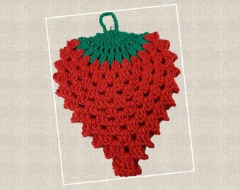 Strawberry Potholder /Trivet Crochet Pattern Digital Download