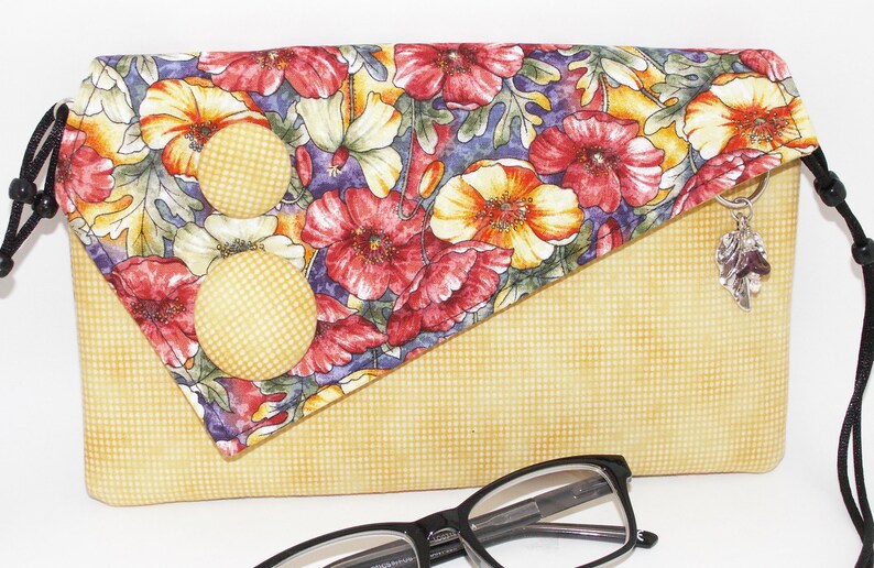 Handmade clutch green yellow shoulder bag red Sunshine Garden Lella/'s Bag by Lella Rae on Etsy Orange Cotton
