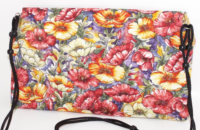 Handmade clutch green yellow shoulder bag red Sunshine Garden Lella/'s Bag by Lella Rae on Etsy Orange Cotton