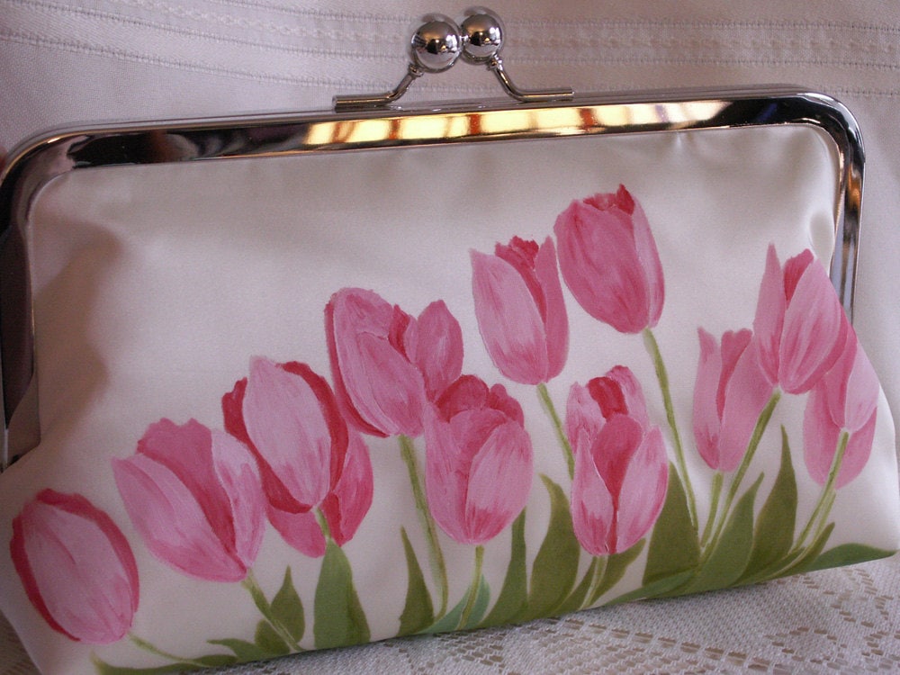 hand painted clutch