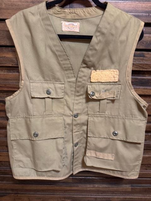 Gilet en cuir marron vintage Orvis homme XXL 2XL pêche plein air safari