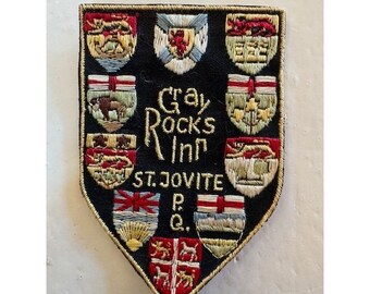 Patch vintage do Gray Rocks Inn Ski Patch St Jovite Canadá Quebec Esqui Lembrança de esqui