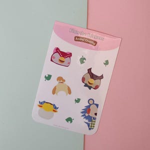 Planche Autocollant Animal Crossing - 10 autocollants lot | Stickers Set Animal Crossing - 10 stickers | ACNH stickers | Animal Crossing