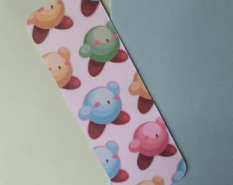 Kirby Bookmark | Kirby Bookmark | Kirby Goodies | Nintendo Goodies | Kirby Bookmark 4 colors on white background